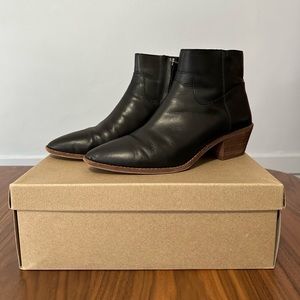 Madewell Black Leather Bootie